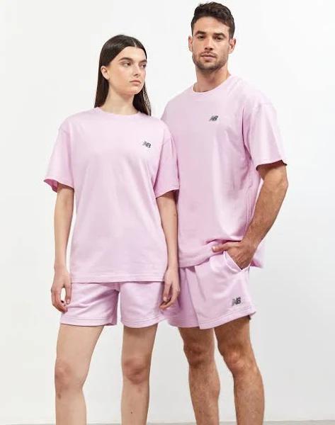 New Balance Unisex Uni-ssentials Cotton T-Shirt Lilac Cloud - Size U5