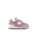 New Balance Kids' 574 Hook and Loop Lilac Chalk/Sea Salt - Size 3