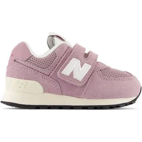 New Balance Kids' 574 Hook and Loop Lilac Chalk/Sea Salt - Size 3