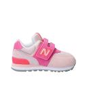 New Balance Kids' 574 Oyster Pink/Sporty Pink - Size 1