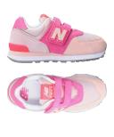 New Balance Kids' 574 Oyster Pink/Sporty Pink - Size 2