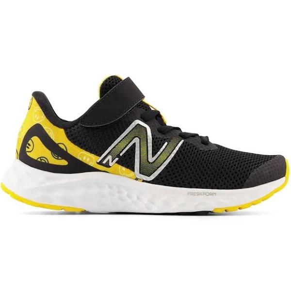 New Balance Kids' Fresh Foam Arishi V4 Bungee Lace with Top Strap Black/White - Size 2