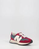 New Balance Men's 327 NB Navy/Nb Scarlet - Size 6