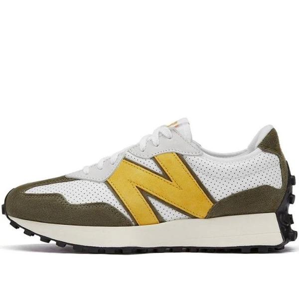 New Balance Men's 327 White/Natural Indigo - Size 14