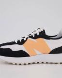 New Balance Men's 327 White/Vibrant Apricot - Size 9