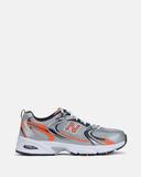 New Balance Men's 530 Rain Cloud/Black/Team Orange - Size 8