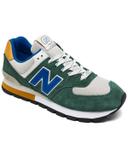 New Balance Men's 574 Rugged - Green/Blue (Size 8.5)