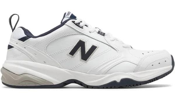 New Balance Men's 624 V2 Casual Comfort Cross Trainer, White/Navy, 16