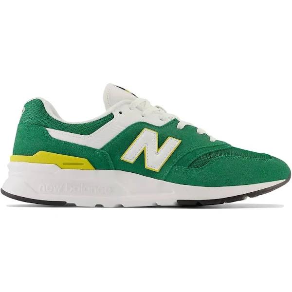 New Balance Men's 997H in Green/Yellow Suede/Mesh, Size 12.5