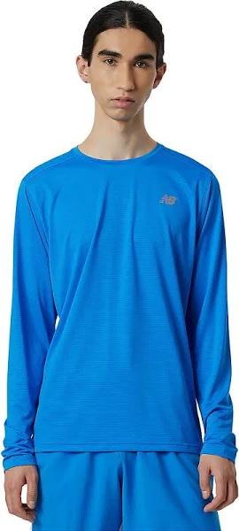 New Balance Men's Accelerate Long Sleeve Serene Blue - Size L