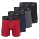 New Balance Men's Big and Tall Performance 5" No Fly Boxer Brief, 4-Pack