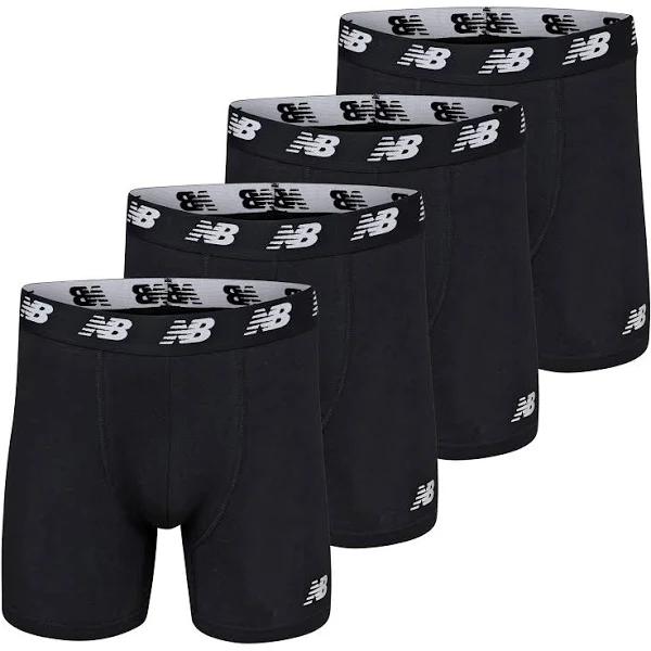 New Balance Men's Cotton Performance Boxer Briefs 4-Pack