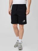 New Balance Men's Essentials Stacked Logo French Terry Short Black - Size XS