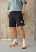 New Balance Men's Essentials Stacked Logo French Terry Short Black - Size XS