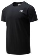 New Balance Men's Graphic Heathertech Tee Black/Grey - Size M