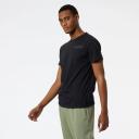 New Balance Men's Graphic Heathertech Tee Black/Grey - Size M