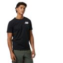 New Balance Men's Graphic Heathertech Tee Black Multi Print - Size S