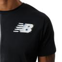 New Balance Men's Graphic Heathertech Tee Black Multi Print - Size S