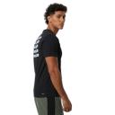 New Balance Men's Graphic Heathertech Tee Black Multi Print - Size S
