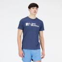 New Balance Men's Graphic Heathertech Tee NB Navy - Size 2XL