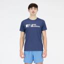 New Balance Men's Graphic Heathertech Tee NB Navy - Size 2XL