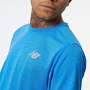 New Balance Men's Impact Run Short Sleeve Athletic Grey - Size M