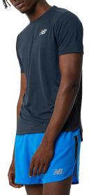 New Balance Men's Impact Run Short Sleeve Natural Indigo Heather - Size L