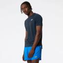 New Balance Men's Impact Run Short Sleeve Natural Indigo Heather - Size L