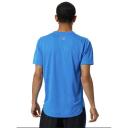 New Balance Men's Impact Run Short Sleeve Natural Indigo Heather - Size L
