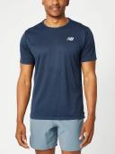New Balance Men's Impact Run Short Sleeve Natural Indigo Heather - Size L