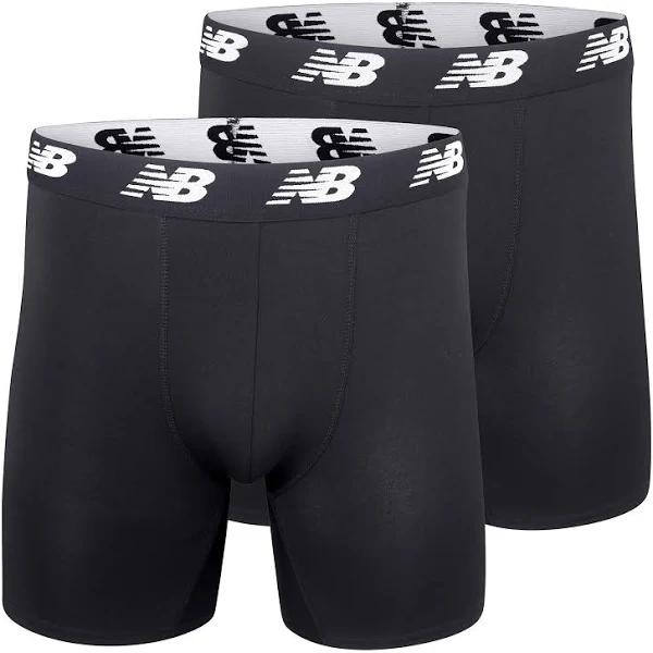 New Balance Men's Mesh 5" No Fly Boxer Brief, Athletic Compression Underwear (3-Pack)