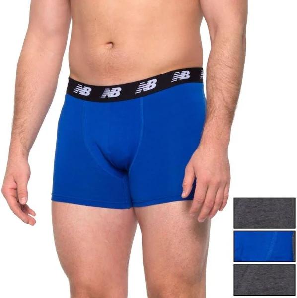 New Balance Men's Standard Cotton Performance Boxer Briefs 4-Pack