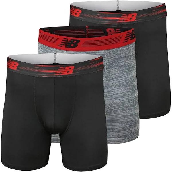 New Balance Men's Ultra Soft Performance 6" Boxer Briefs with No Fly (4-Pack of underwear)