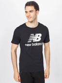 New Balance Mens Essentials Stacked Logo Tee Black XXL
