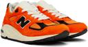 New Balance Orange Made in USA 990v2 Sneakers