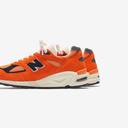 New Balance Orange Made in USA 990v2 Sneakers