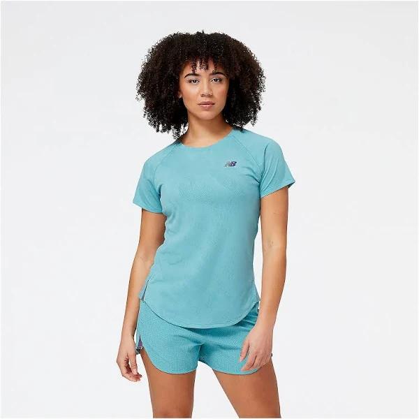 New Balance Q Speed Jacquard Performance T-Shirt Faded Teal