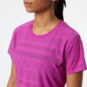 New Balance Q Speed Jacquard Short Sleeve Womens L / Vibrant Violet