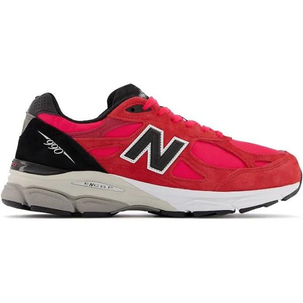 New Balance Red Made in USA 990v3 Low Sneakers