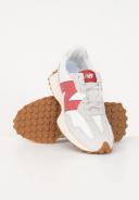 New Balance Red & White 327 Sneakers
