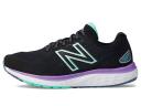 New Balance Running 680 Trainers in Black and Mint