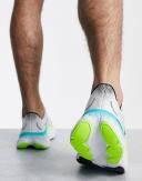 New Balance Running Fresh Foam More Trainers in White and Citrus Green
