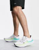 New Balance Running Fresh Foam More Trainers in White and Citrus Green