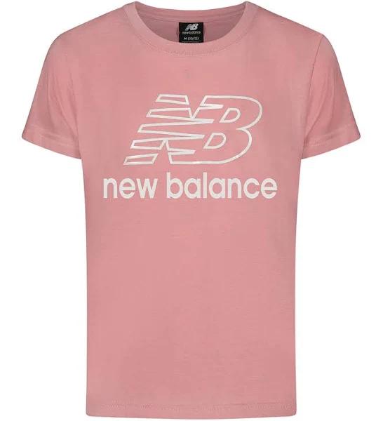New Balance Tee Shirt Hazy Rose Logo Short-Sleeve Crewneck Tee S(7/8)
