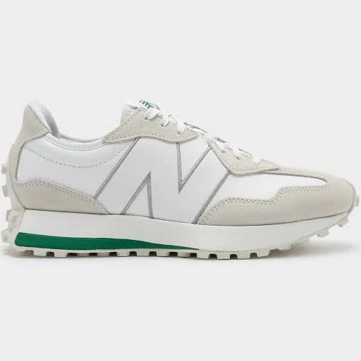 New Balance - Unisex 327 Sneakers in White & Green