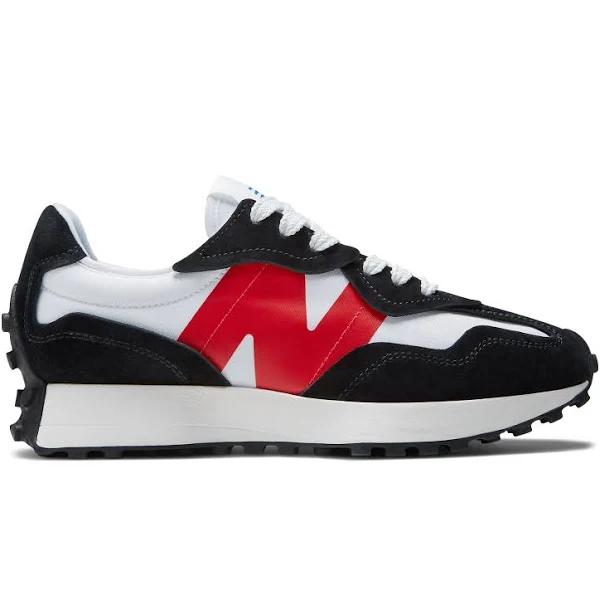 New Balance Unisex 327 White/True Red - Size 13