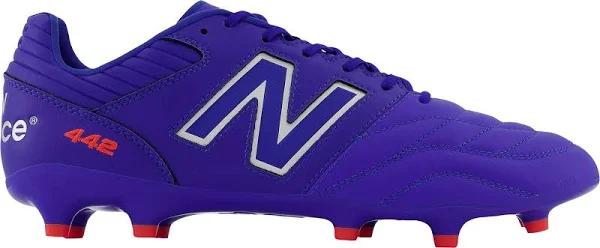 New Balance Unisex 442 V2 Pro FG Soccer Shoes - Blue/Grey (Size 5.5)