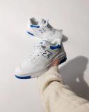 New Balance Unisex 550 White/Cobalt/Summer Fog - Size 4