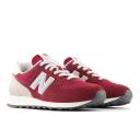 New Balance Unisex 574 Classic Crimson/Mindful Grey/Silver Metallic - Size 6