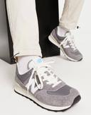 New Balance Unisex 574 Grey/White - Size 6